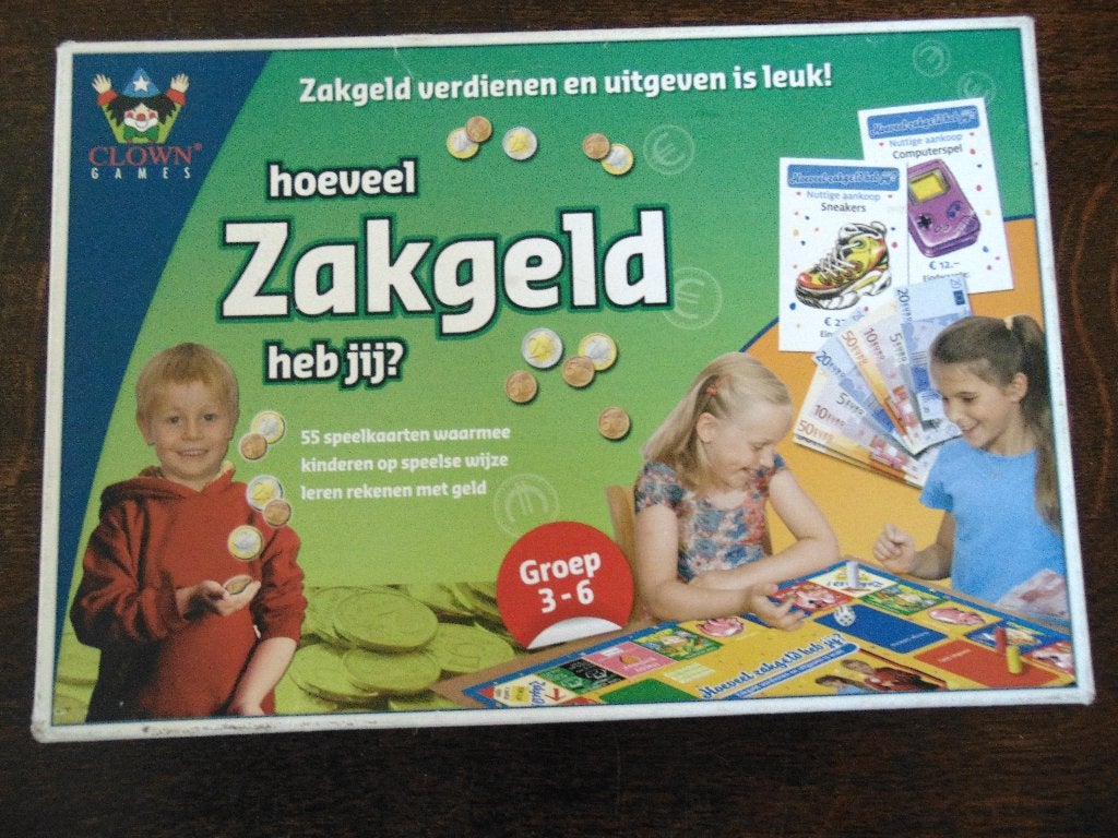 Hoeveel Zakgeld heb Jij? Spel van Clown Games, Een of twee spelers, Ophalen of Verzenden, Gebruikt, Clown Games
