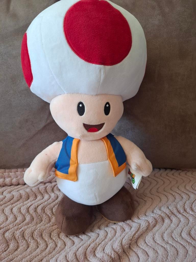 Super Mario Toad Knuffel - Zo goed als nieuw, Overige typen, Ophalen of Verzenden, Nintendo, Middelgroot (20 tot 80 cm)