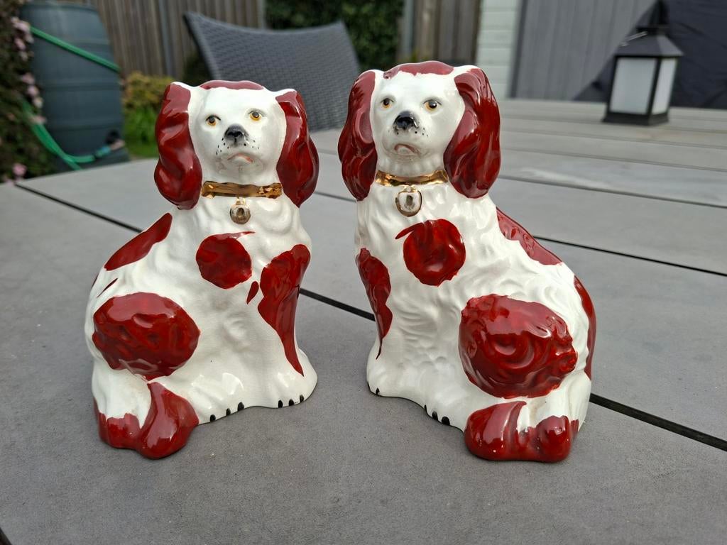 Antieke Beswick Staffordshire Honden 1378-6 - Gave Staat!, Ophalen of Verzenden