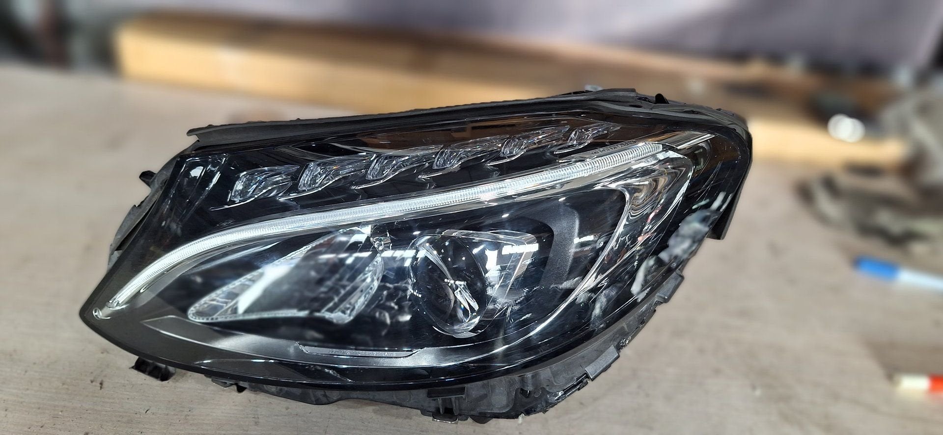 mercedes-benz c w205 koplamp, Gebruikt, -, -, Ophalen of Verzenden