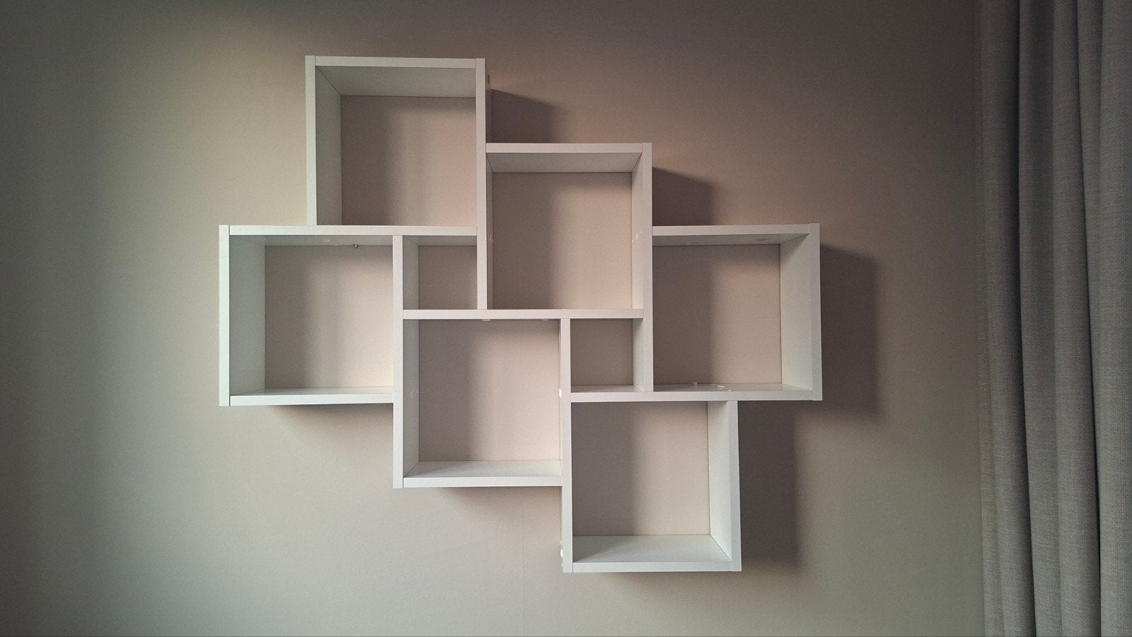Wit wandmeubel Leenbakker (94,5x81,5x15,5 cm), Met plank(en), Ophalen of Verzenden, Zo goed als nieuw, Minder dan 150 cm