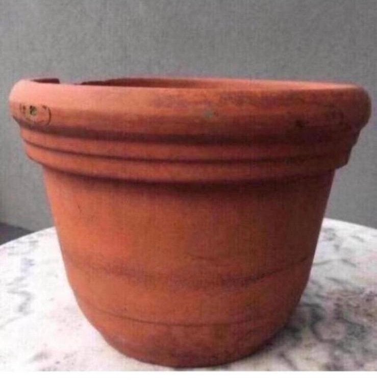 Grote Italiaanse Terracotta Bloempot 28cm Gebruikt, Tuin en Terras, 25 tot 40 cm, Gebruikt, Rond, Ophalen of Verzenden