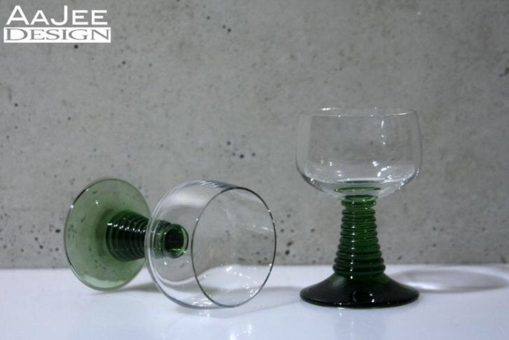 2 X Roemer wijnglas - Romer - Rijnwijnglazen - Frankrijk 70s, Ophalen of Verzenden, Gebruikt, Overige typen