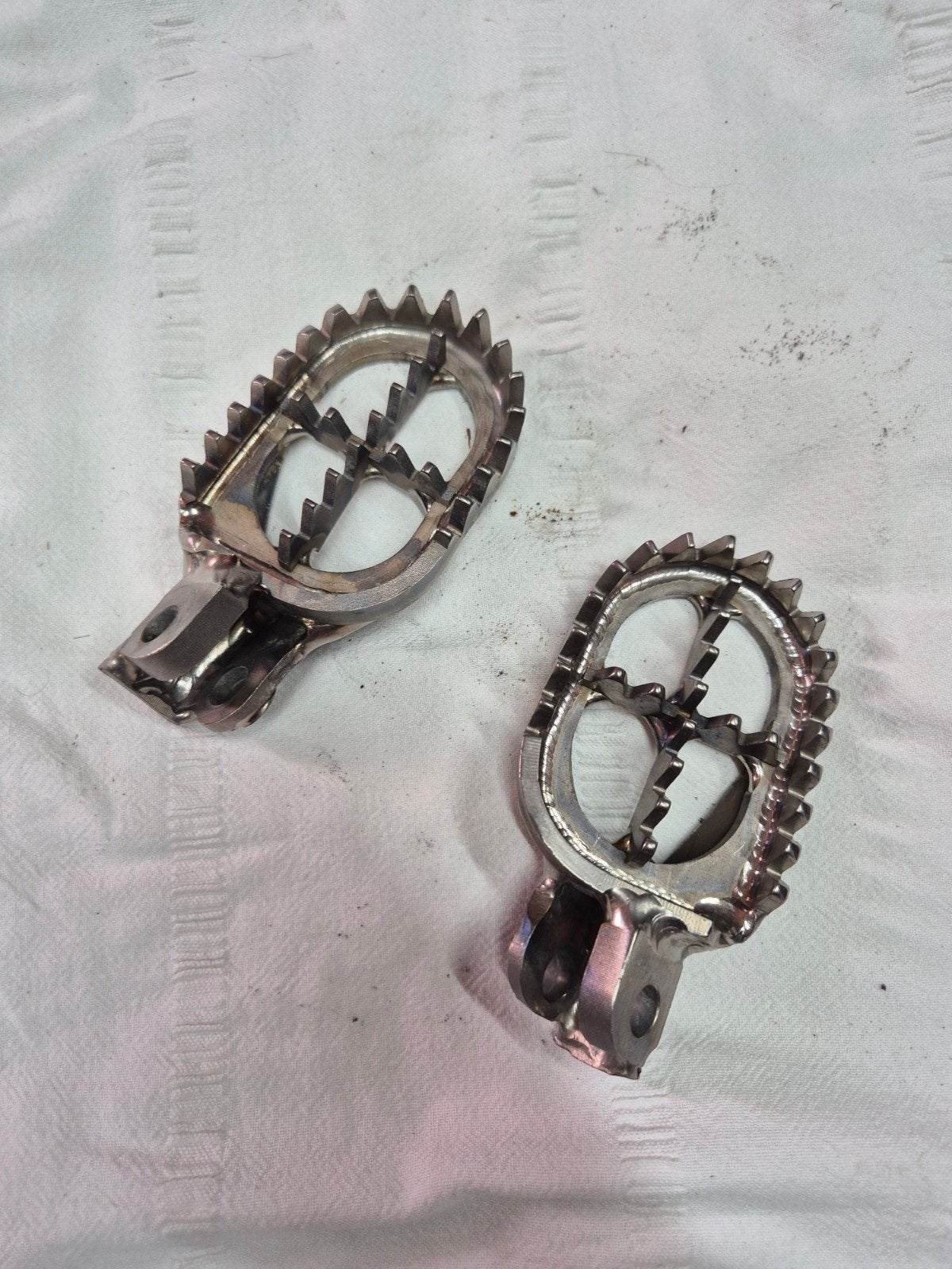 Gebruikte titanium voetsteunen KTM SX65 2023, Ophalen of Verzenden, Gebruikt