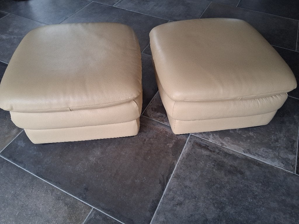 hockers, Ophalen, 125 cm of meer, Vierkant, Leer