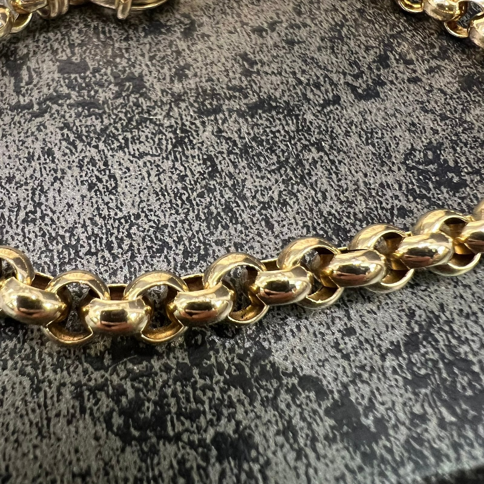 14 karaat gouden armband jasseron schakel massief, Ophalen of Verzenden, Zo goed als nieuw, Goud