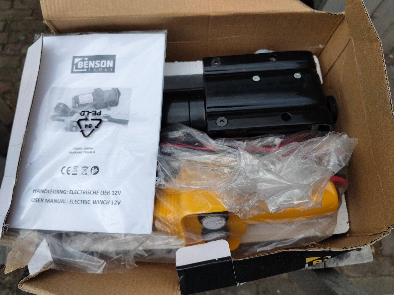 Nieuwe Benson Tools 1000KG Elektrische Lier 12V, Ophalen of Verzenden