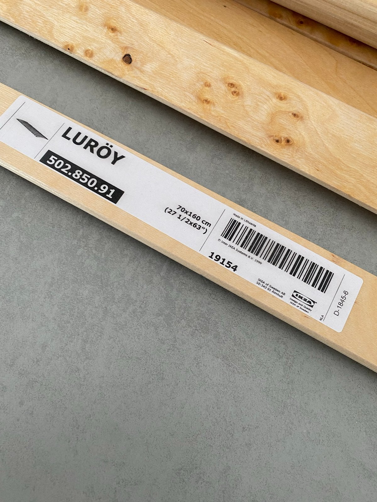 IKEA LURÖY lattenbodem 70x160 cm, Ophalen, Nieuw, 190 cm of minder, Hout
