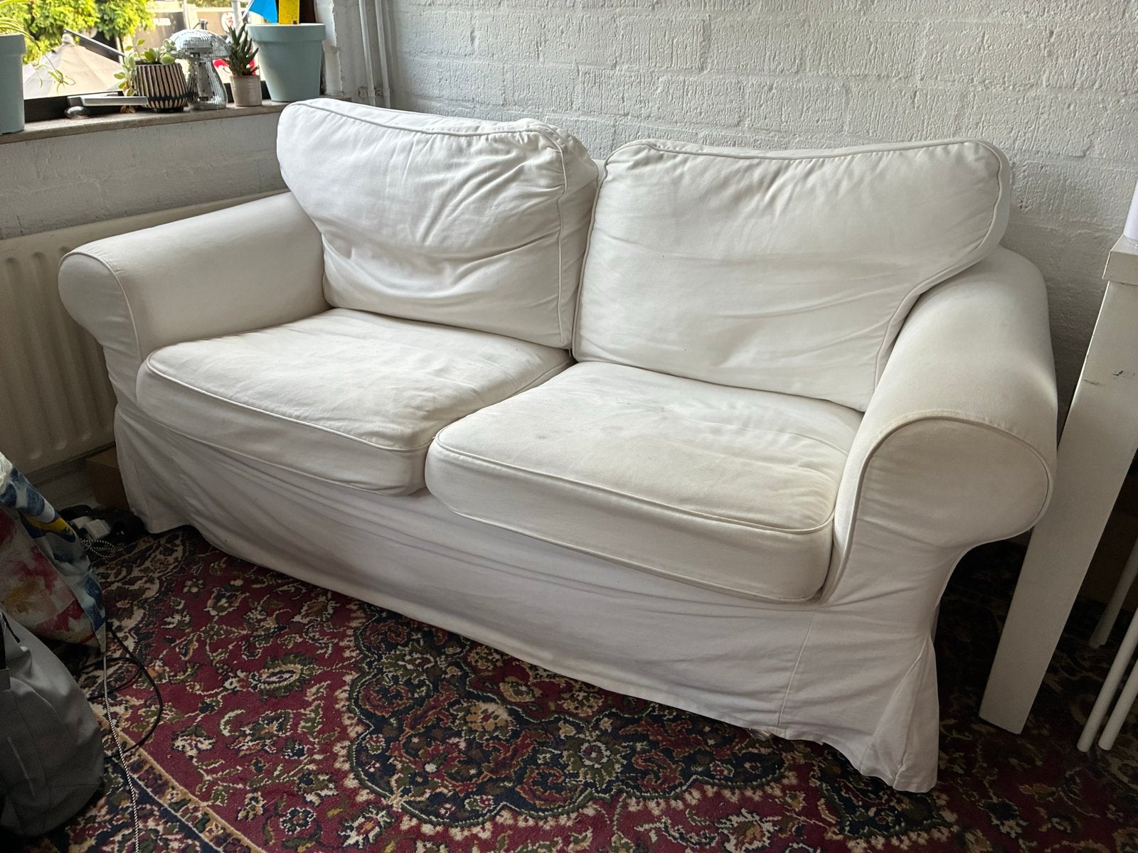 Ikea Ektorp 2-zitsbank - Hoezen uitwasbaar/vervangbaar, Ophalen, Gebruikt, 150 tot 200 cm, Tweepersoons