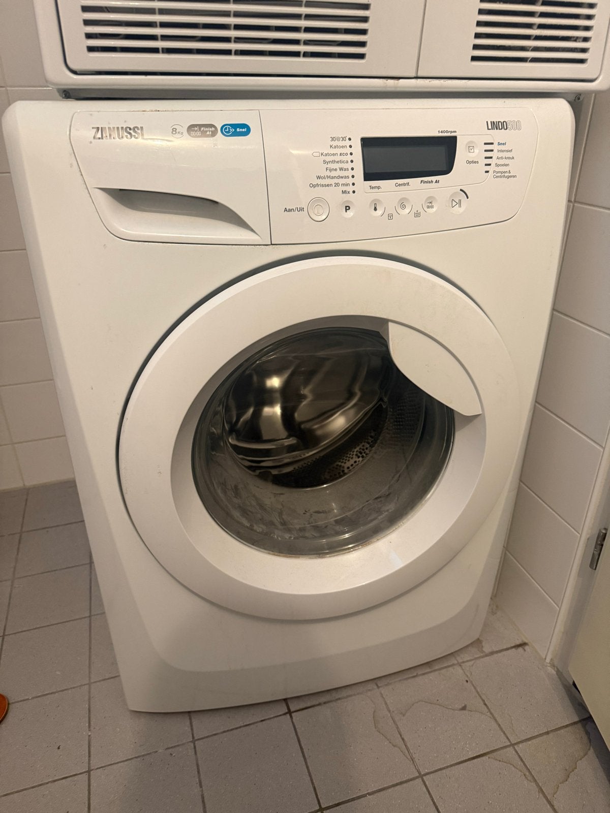 Zanussi Lindo 500 Wasmachine 8kg 1400 toeren, Witgoed en Apparatuur, Ophalen, 1200 tot 1600 toeren, Gebruikt, 8 tot 10 kg