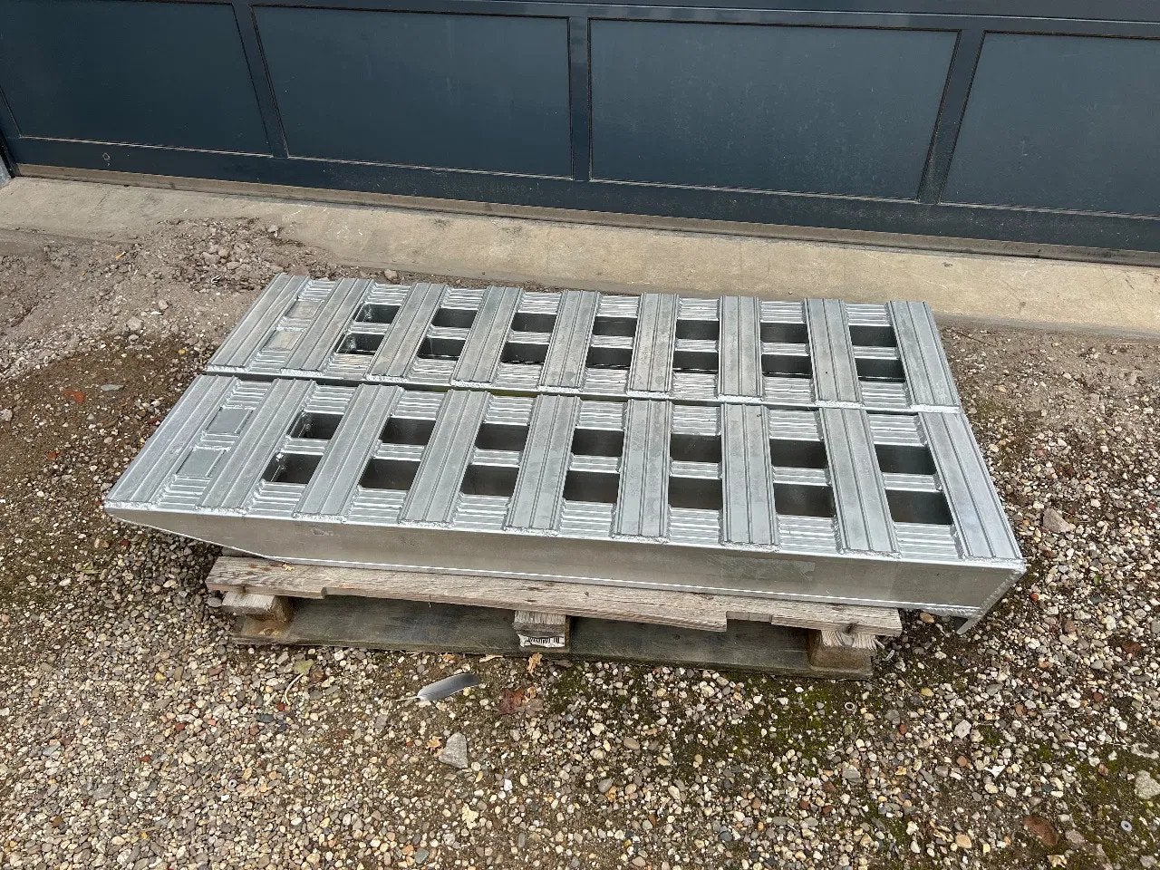 alu Oprijplaten 158 x 39 cm 20.000 kg O steun dik 19 cm