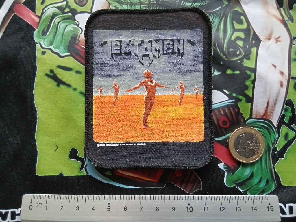 Testament zeldzame vintage 1989 Practice What You...patch t9, Verzamelen, Ophalen of Verzenden, Nieuw, Kleding