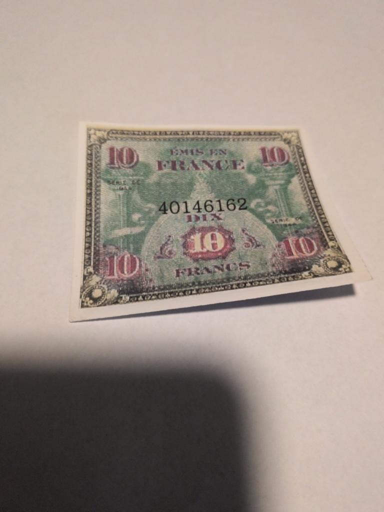 Zeldzaam 10 Francs biljet uit Frankrijk - Oorlogstijd, Postzegels en Munten, Bankbiljetten | Europa | Eurobiljetten, Ophalen of Verzenden