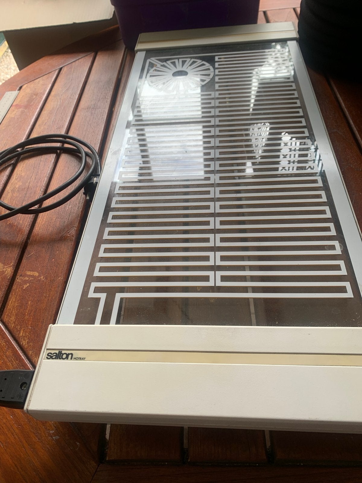 Salton Hotray Warmhoudplaat - Vintage Keukenapparaat, Ophalen of Verzenden, Metaal, Wit, Overige merken