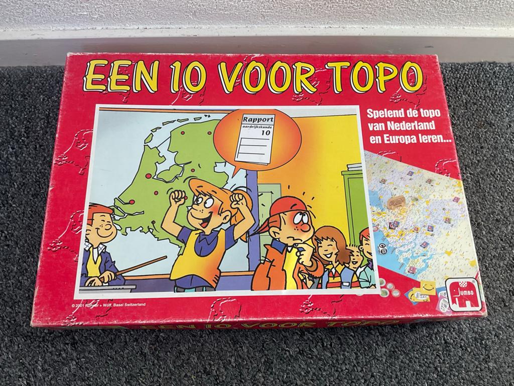 Gezelschapsspel: Een 10 voor topo - Leerzaam en Leuk!, Drie of vier spelers, Ophalen of Verzenden, Gebruikt