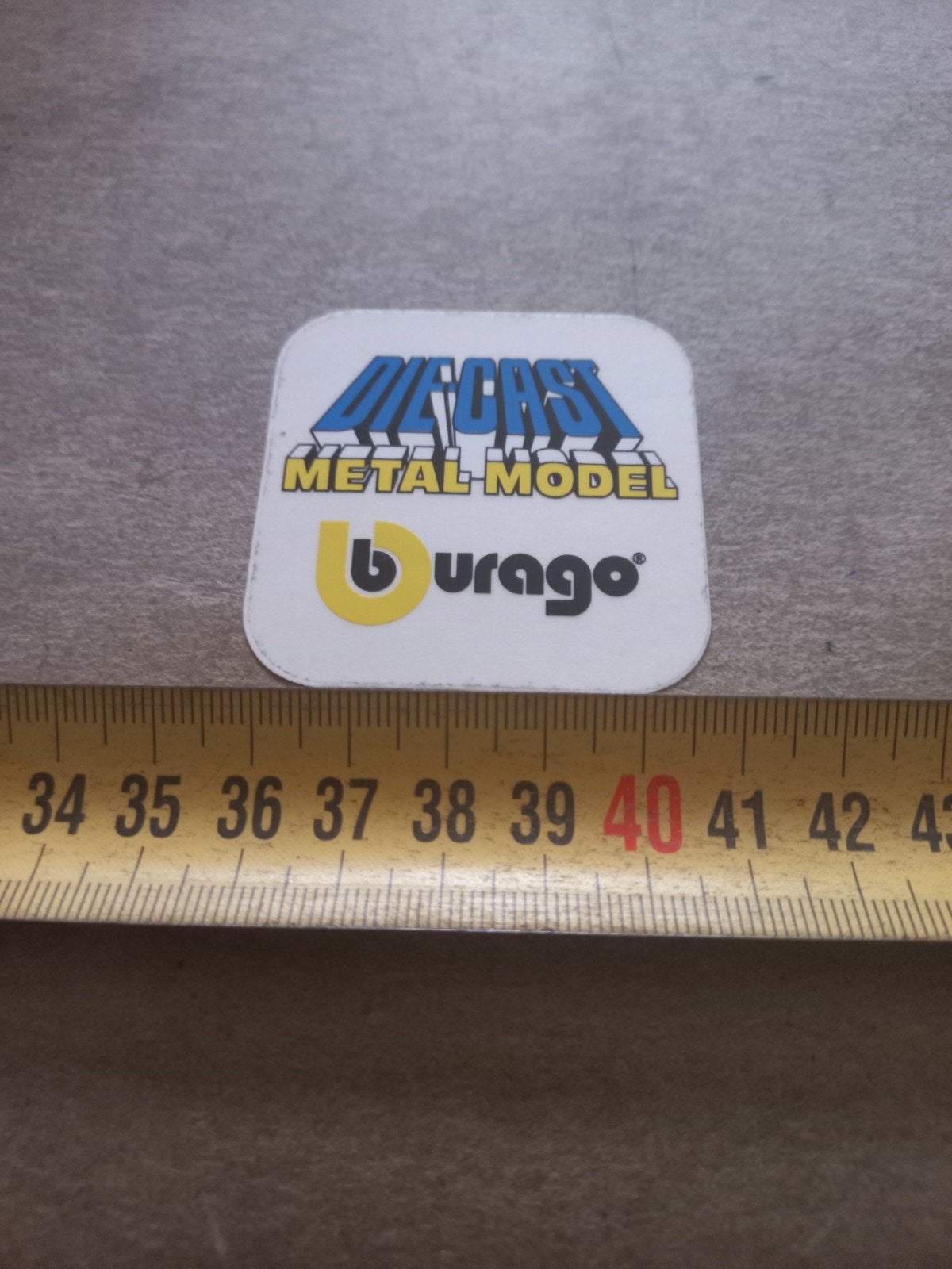 Burago Diecast Metal Model Sticker, Ophalen of Verzenden, Zo goed als nieuw, Overige typen