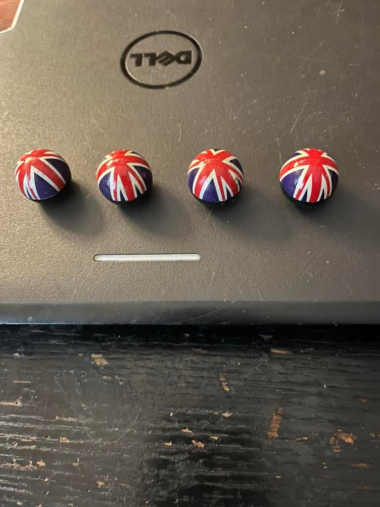 Mini ventieldopjes UK vlag, Ophalen of Verzenden, Mini