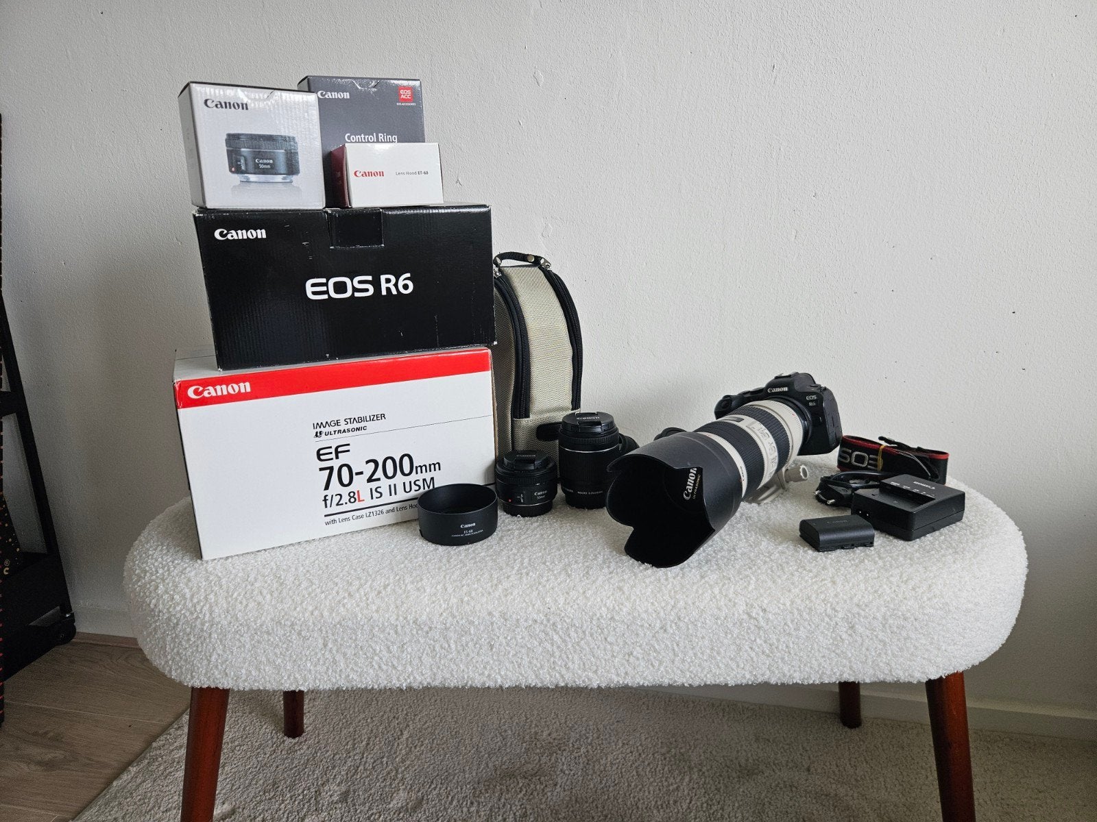 Canon EOS R6 met 3 lenzen en accessoires
