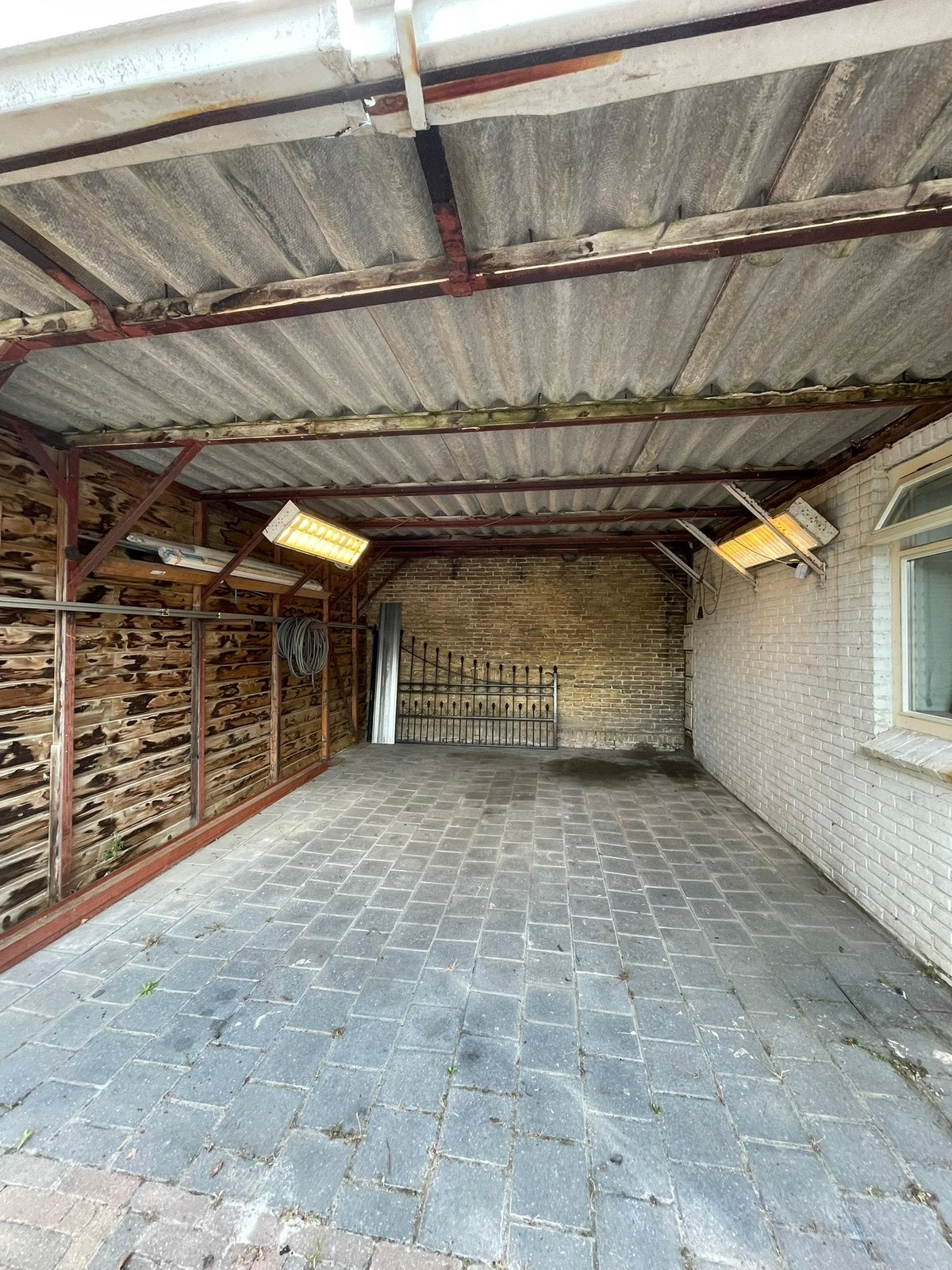 Stalen overkapping/carport 3.97x5.15, Ophalen, Gebruikt