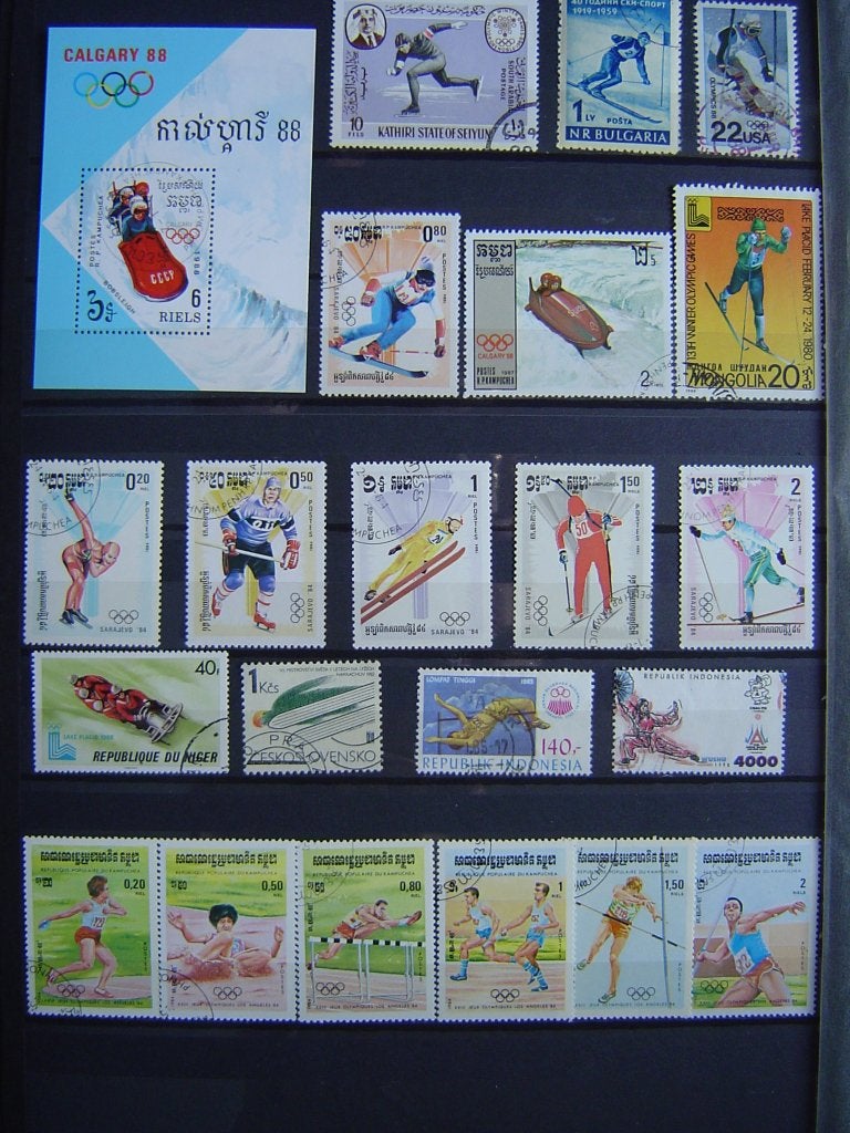 Sport Olympische spelen 65 postzegels, Ophalen of Verzenden, Sport