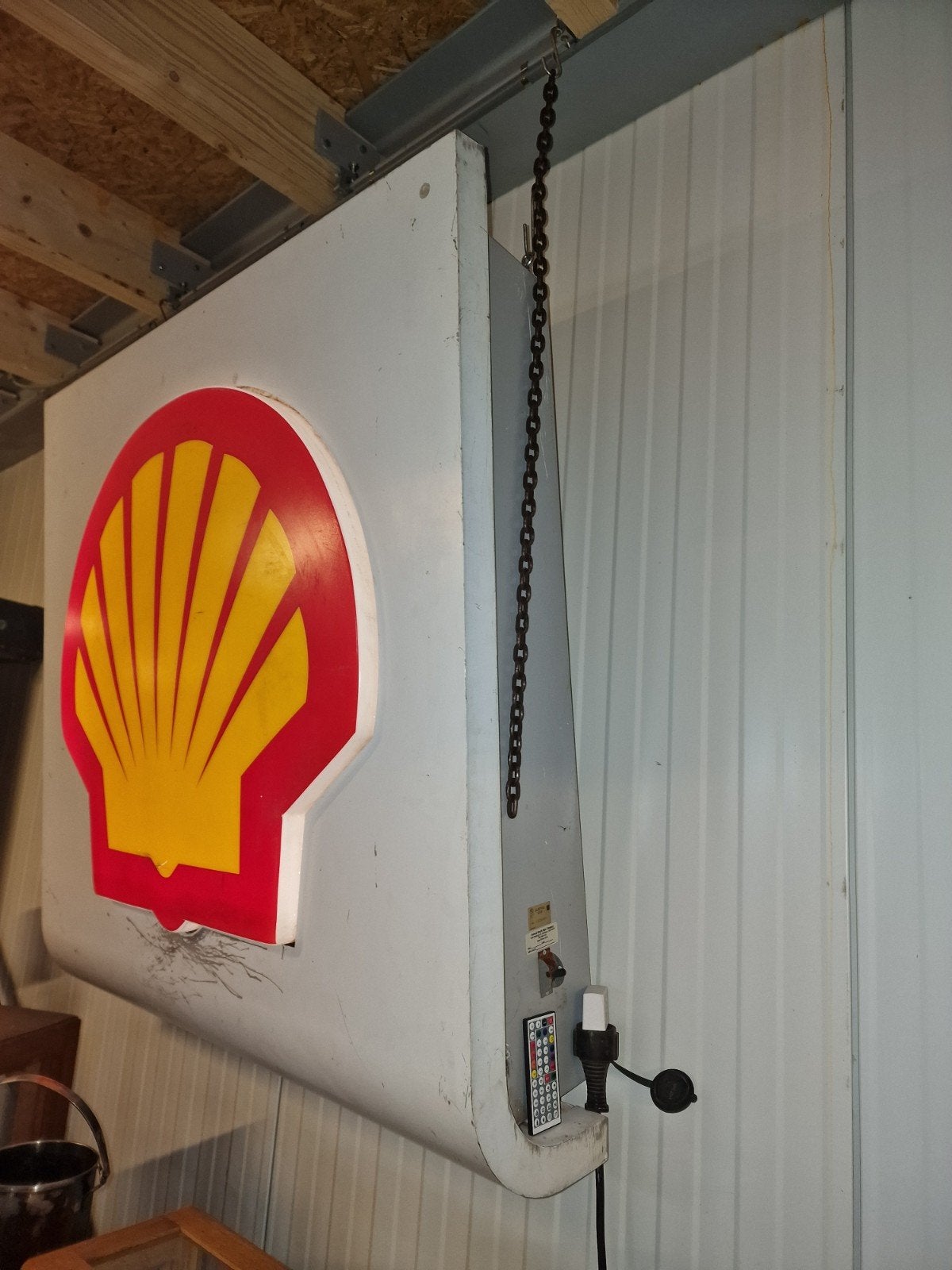 Shell caltex  alon texaco chevron  lichtbakken  xxxl, Verzamelen, Ophalen, Gebruikt, Lichtbak of (neon) lamp
