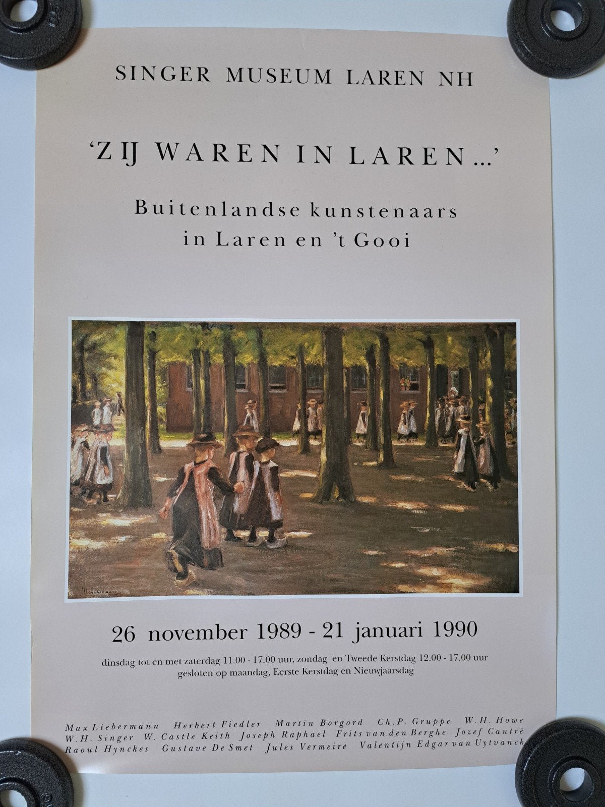 Tentoonstellingsposter Singer Museum Laren 1989/1990, Ophalen of Verzenden, A1 t/m A3, Overige onderwerpen, Rechthoekig Staand