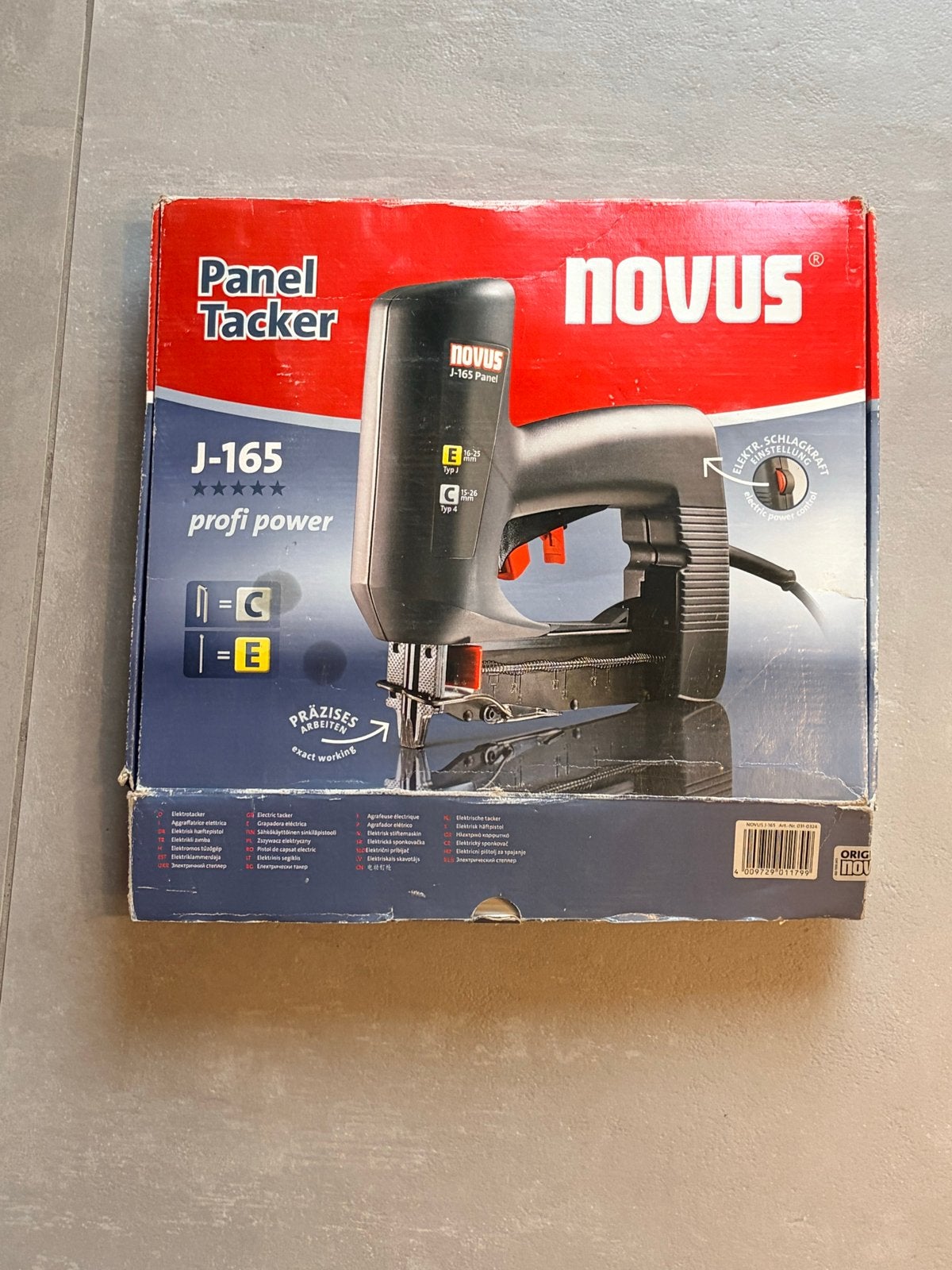 Novus J-165 Panel Tacker - Elektrische nietmachine, Ophalen of Verzenden, Zo goed als nieuw