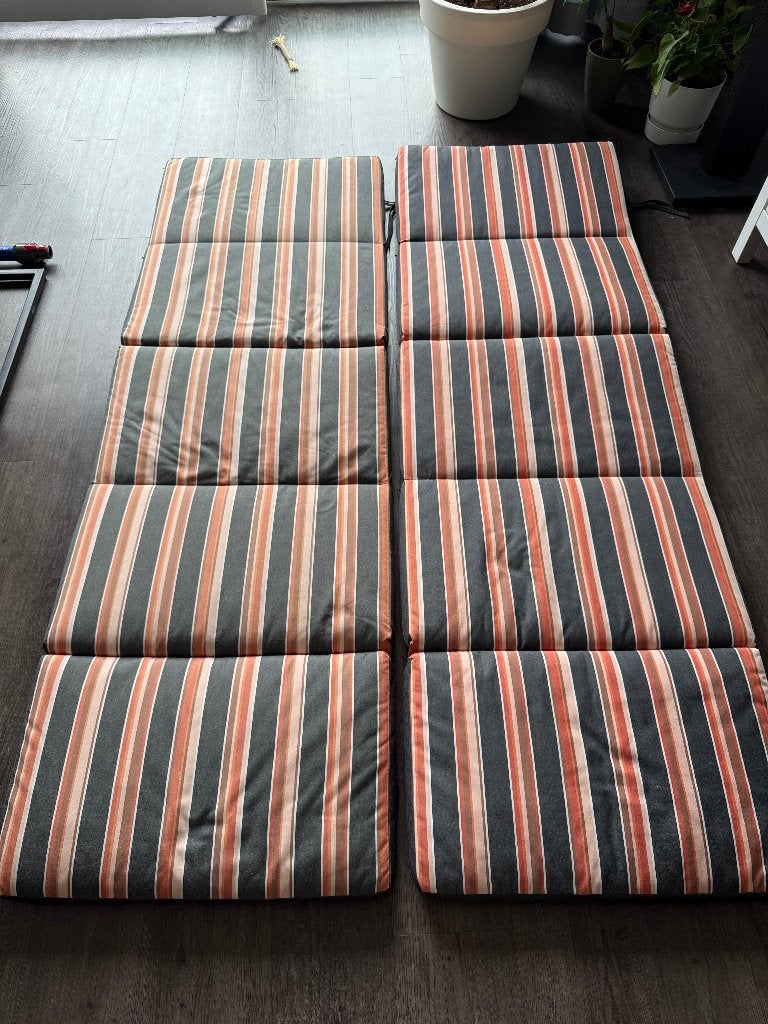 Kussens voor ligstoelen - set van 2, Ophalen, Gebruikt, Textileen, Inklapbaar