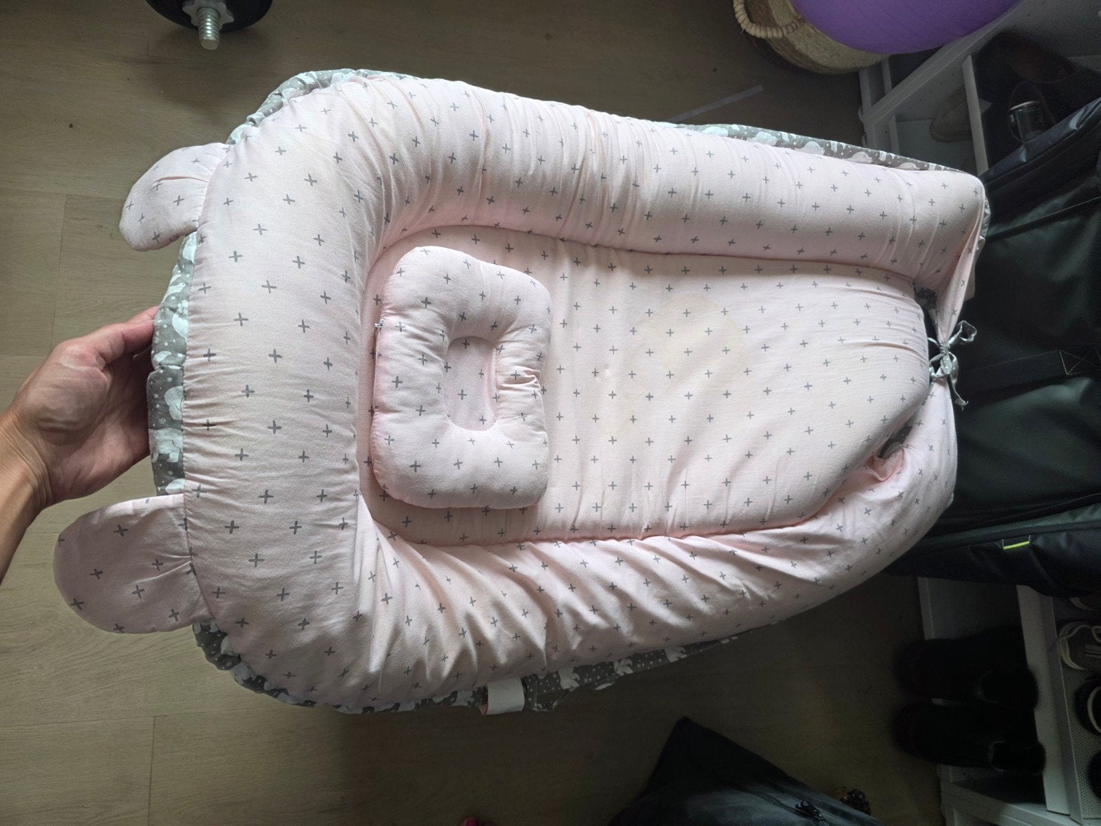 Diverse baby spullen: draagzak, voetenzak, mobiel en meer, Kinderen en Baby's, Ophalen, Gebruikt