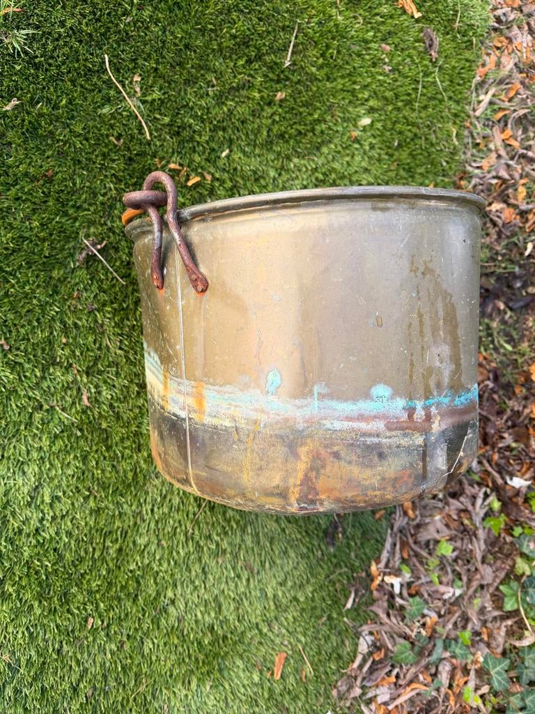 Koperen ketel met handvat, Ophalen of Verzenden, Koper