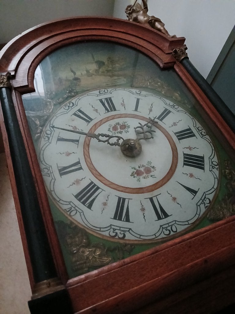 Staart klok met houten beelden, Ophalen of Verzenden