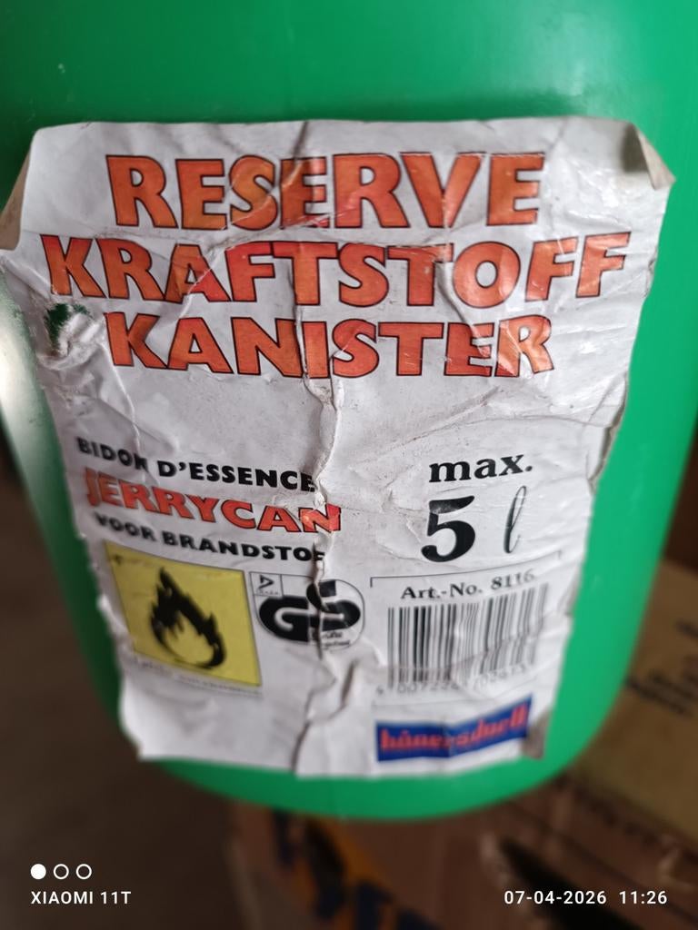 Kraftstoff jerrycan 5 liter geschikt voor brandstof., Ophalen of Verzenden, Nieuw