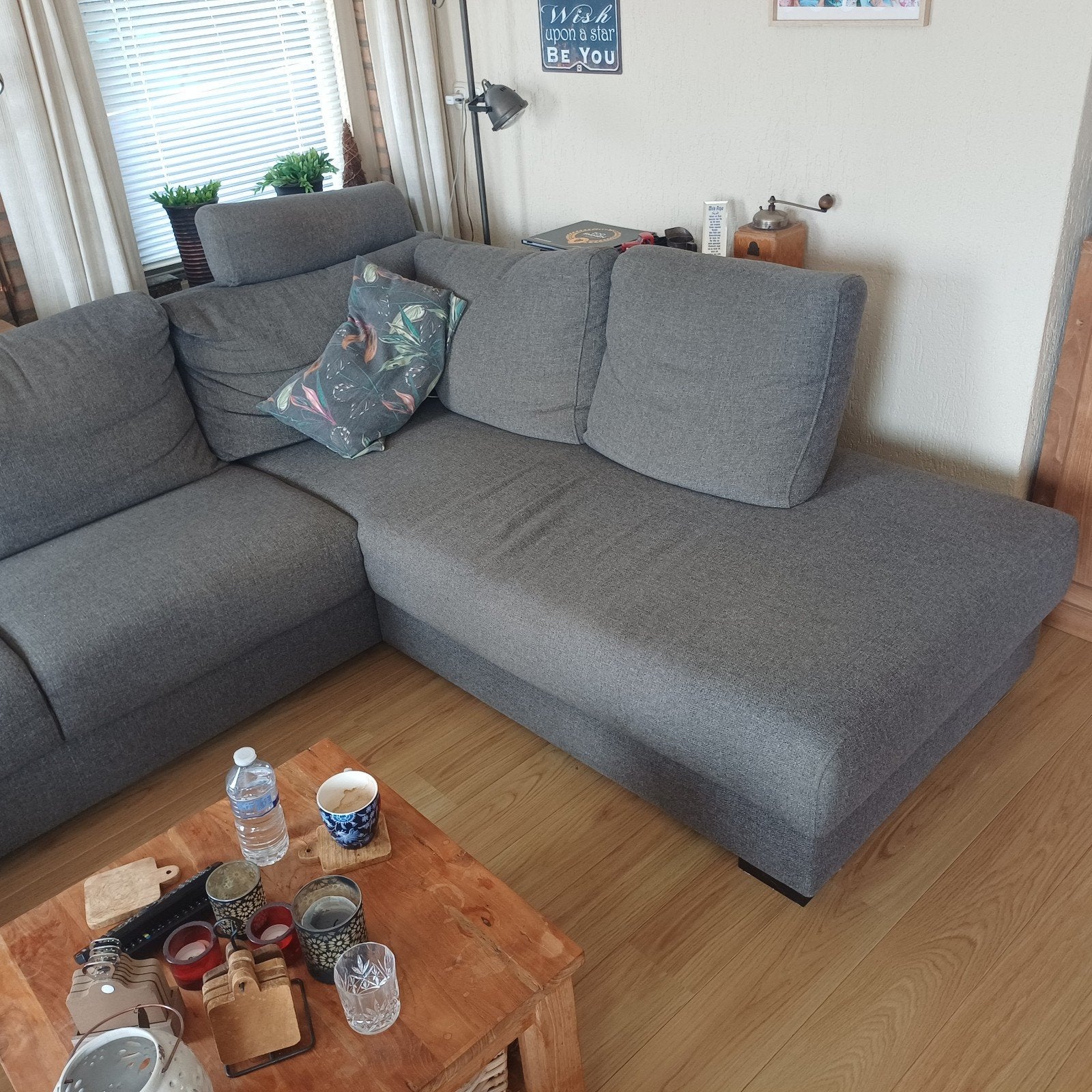 hoekbank 4x3 meter, Ophalen, Gebruikt, Stof, Modern