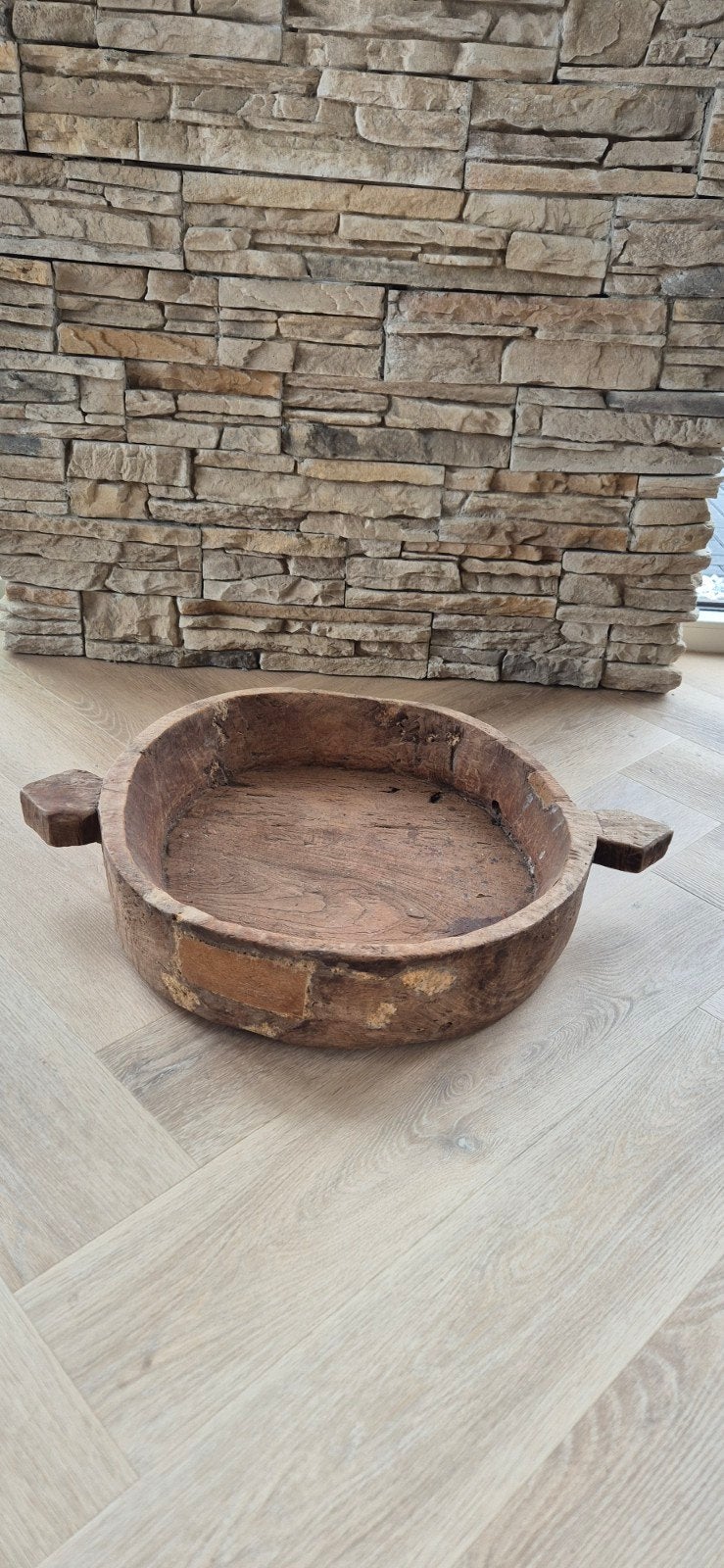 Prachtige houten schaal 50x46 cm, Ophalen