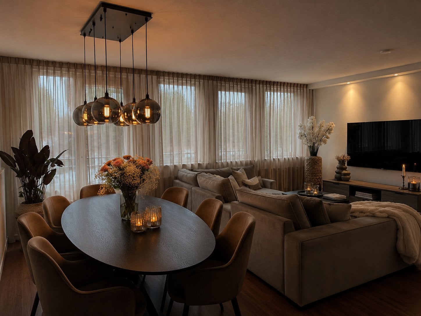 Tafel, lamp en spiegel te koop als set maar ook los!, Ophalen of Verzenden