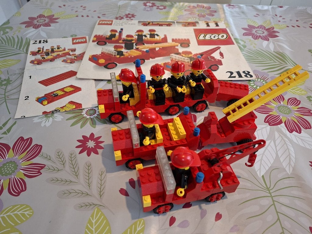 Lego Firemen Vintage -> set 218 met doos en instructies, Kinderen en Baby's, Speelgoed | Duplo en Lego, City, Lego, Ophalen of Verzenden