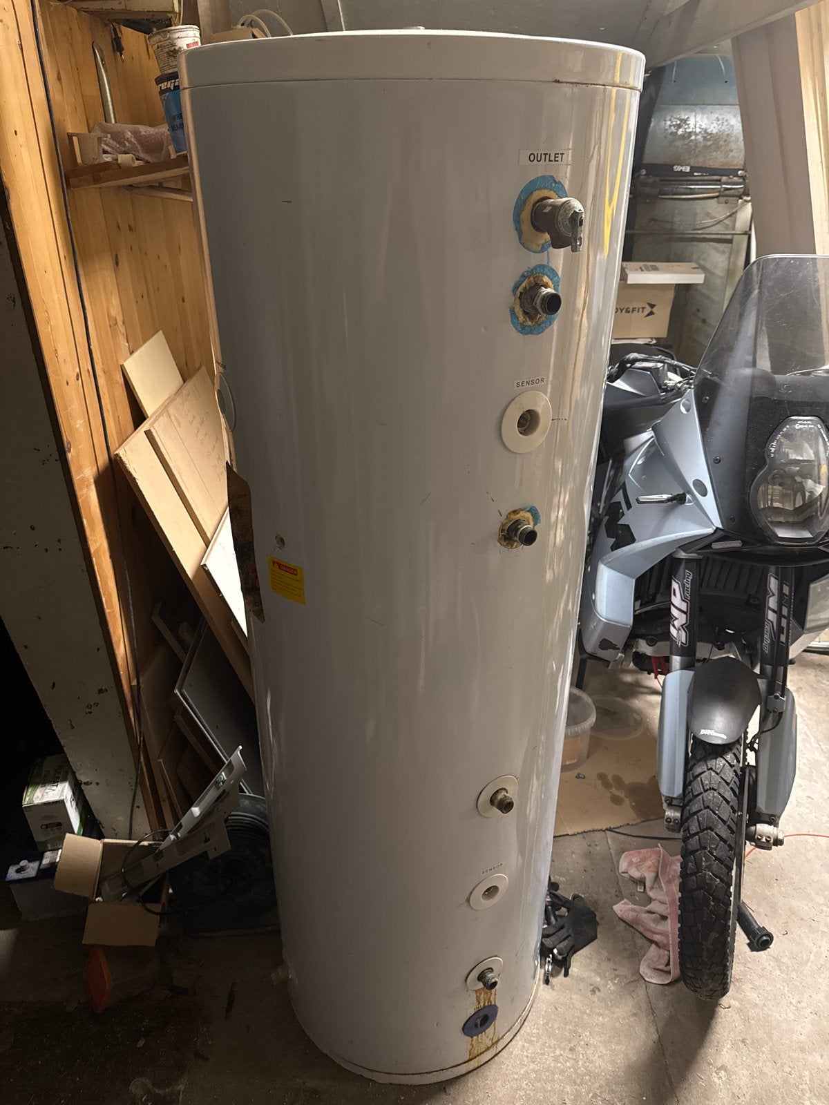 Rvs Boiler 300 liter 2 spiralen - 189 cm hoog, 60 cm breed, Ophalen, Gebruikt, Overige typen, 60 tot 150 cm