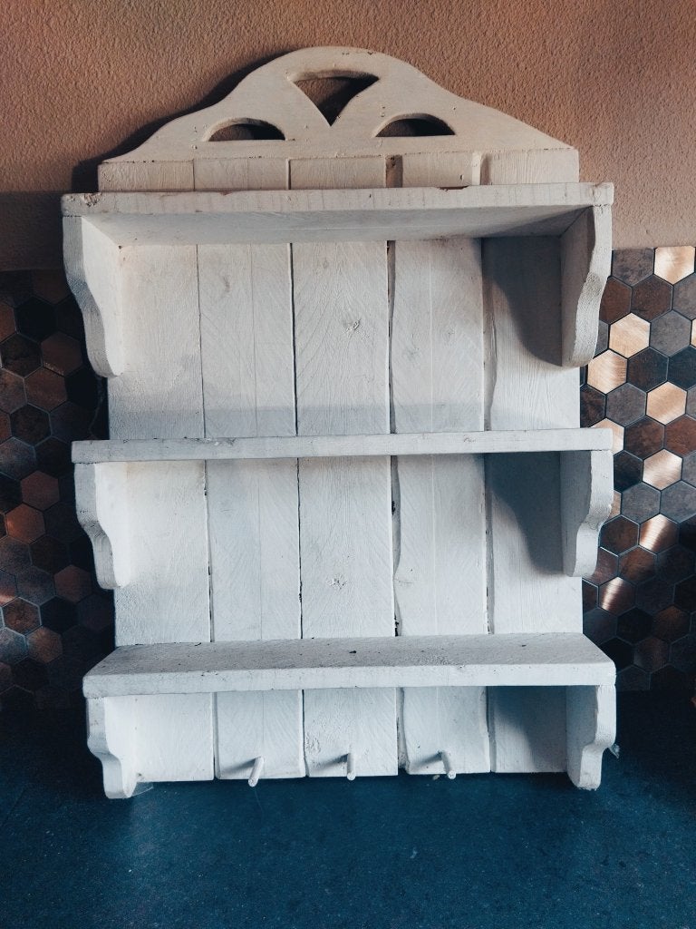 Groot Landelijk Houten Wandrek, Ophalen, Hout, Zo goed als nieuw, Wandbord of Wandpaneel