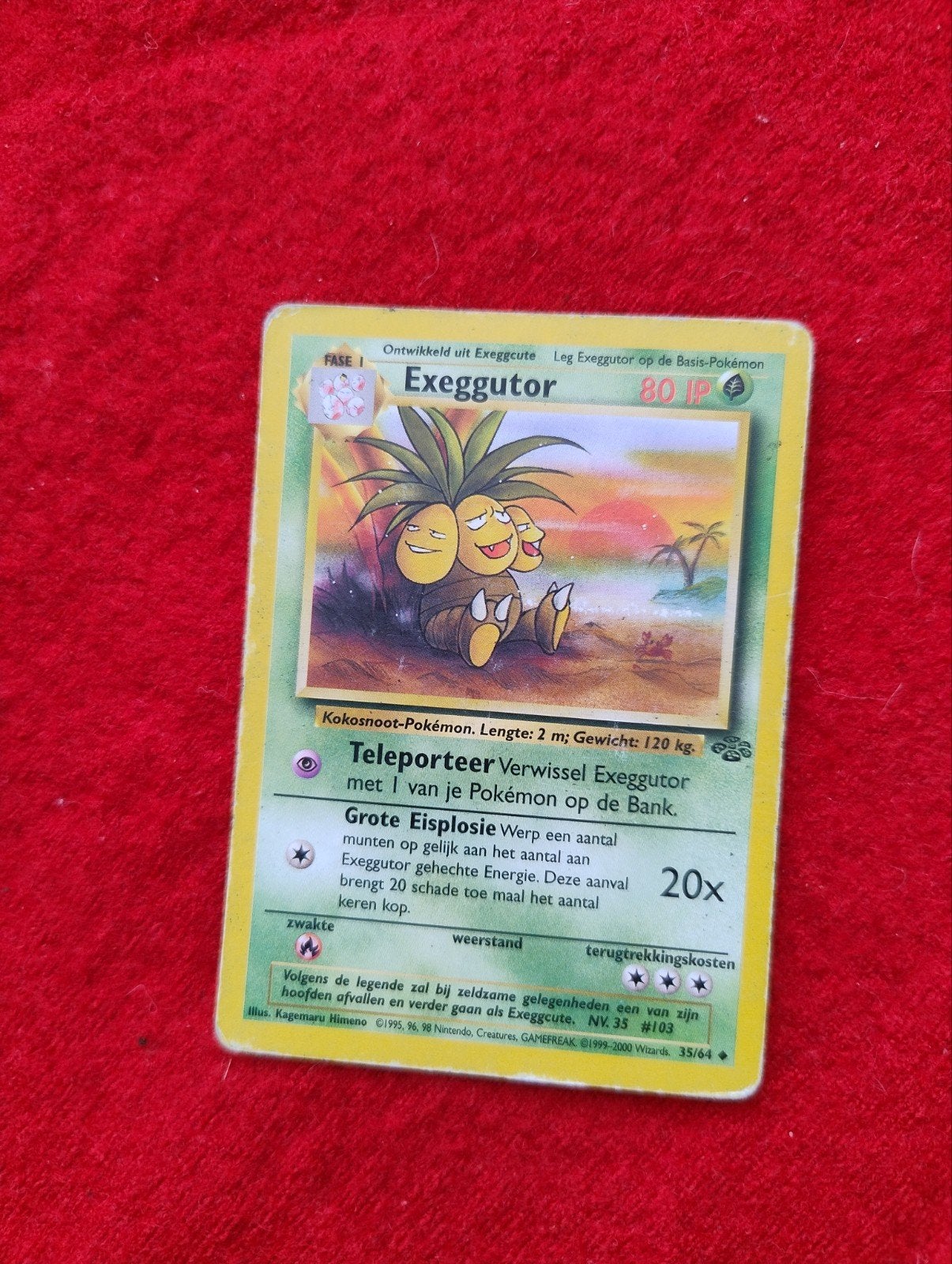 Pokémon Kaart Exeggutor 35/64 Jungle Set (Nederlands), Hobby en Vrije tijd, Verzamelkaartspellen | Pokémon, Ophalen of Verzenden