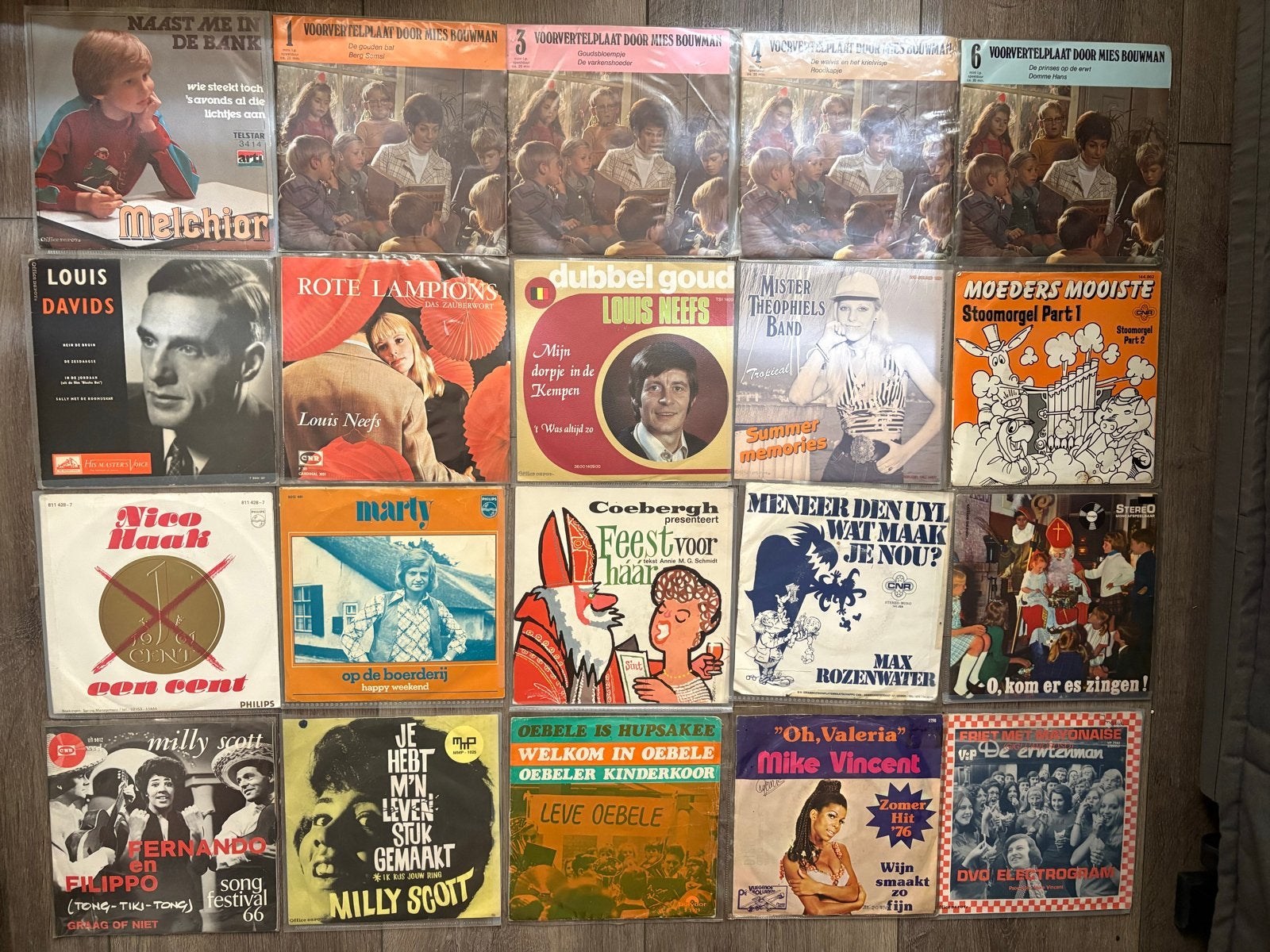 Partij van 20 Nederlandstalige 7 inch singles, Cd's en Dvd's, Vinyl Singles, Gebruikt, 7 inch, Ophalen of Verzenden, EP