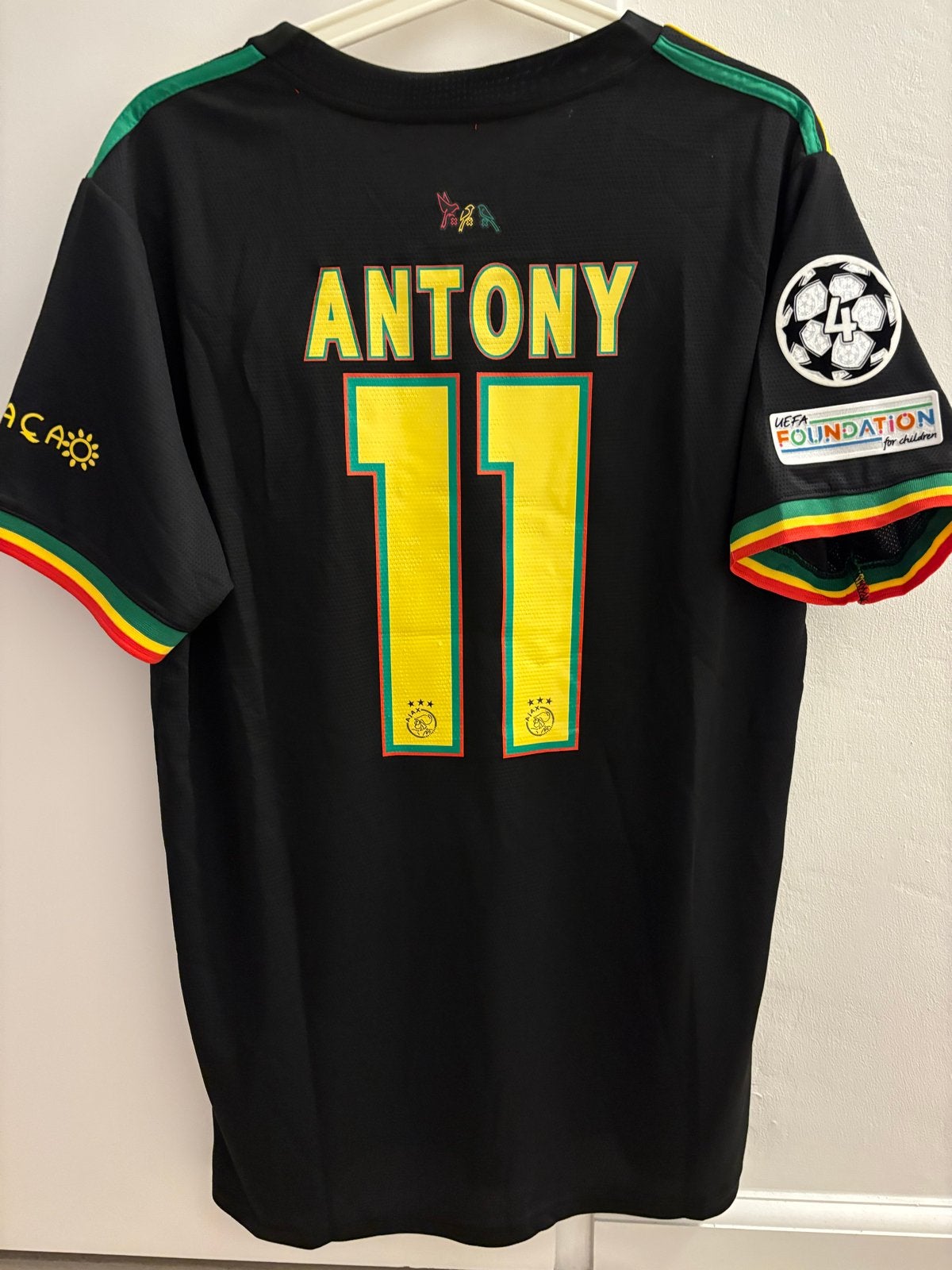 Retro Ajax Antony uitshirt 2021/2022 large bob Marley ziggo, Ophalen of Verzenden, Nieuw, Maat 52/54 (L), Zwart