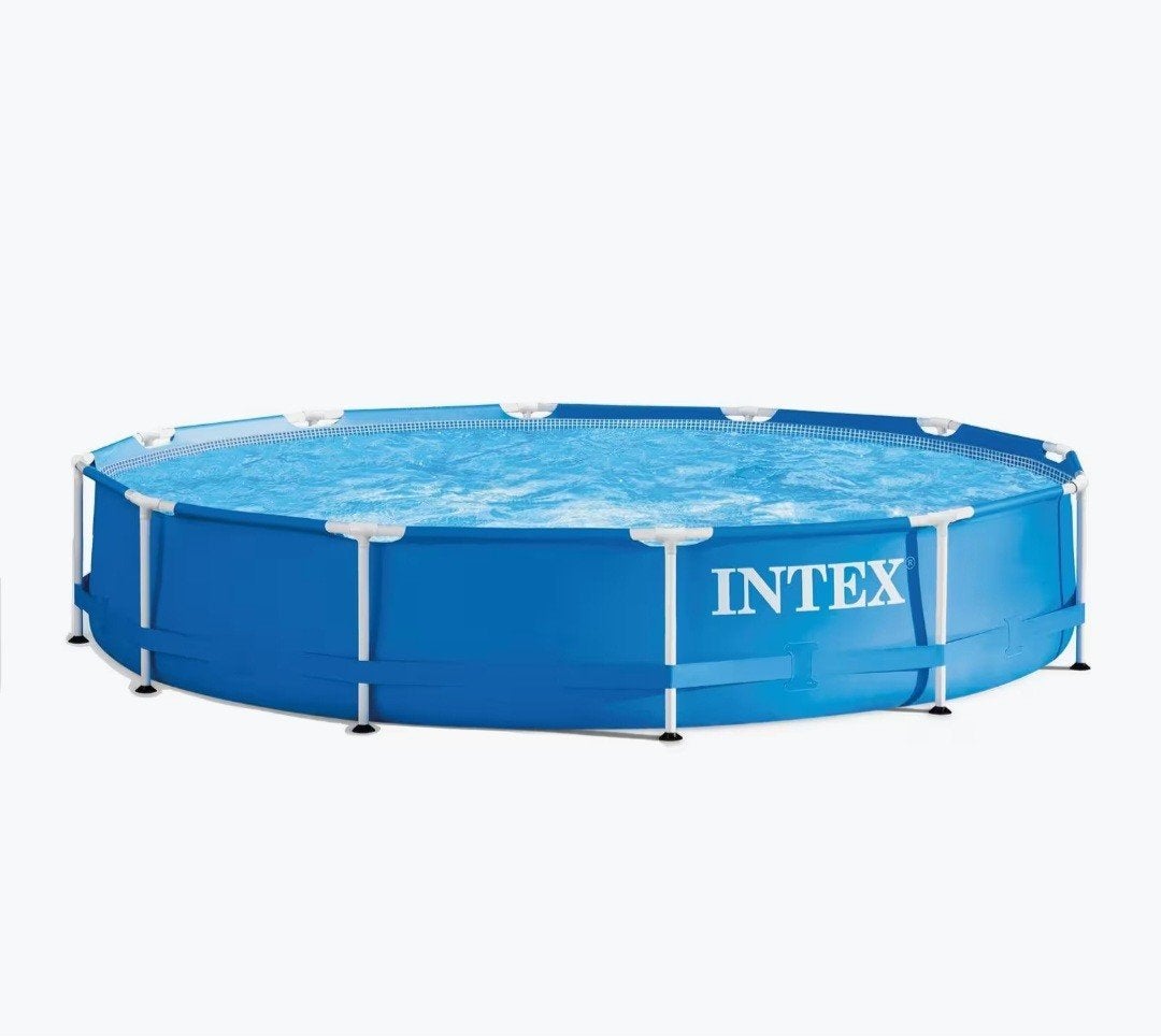 Intex Metal Frame zwembad - Ø 366 x 76 cm, Ophalen, Minder dan 80 cm, Rond, 300 cm of meer