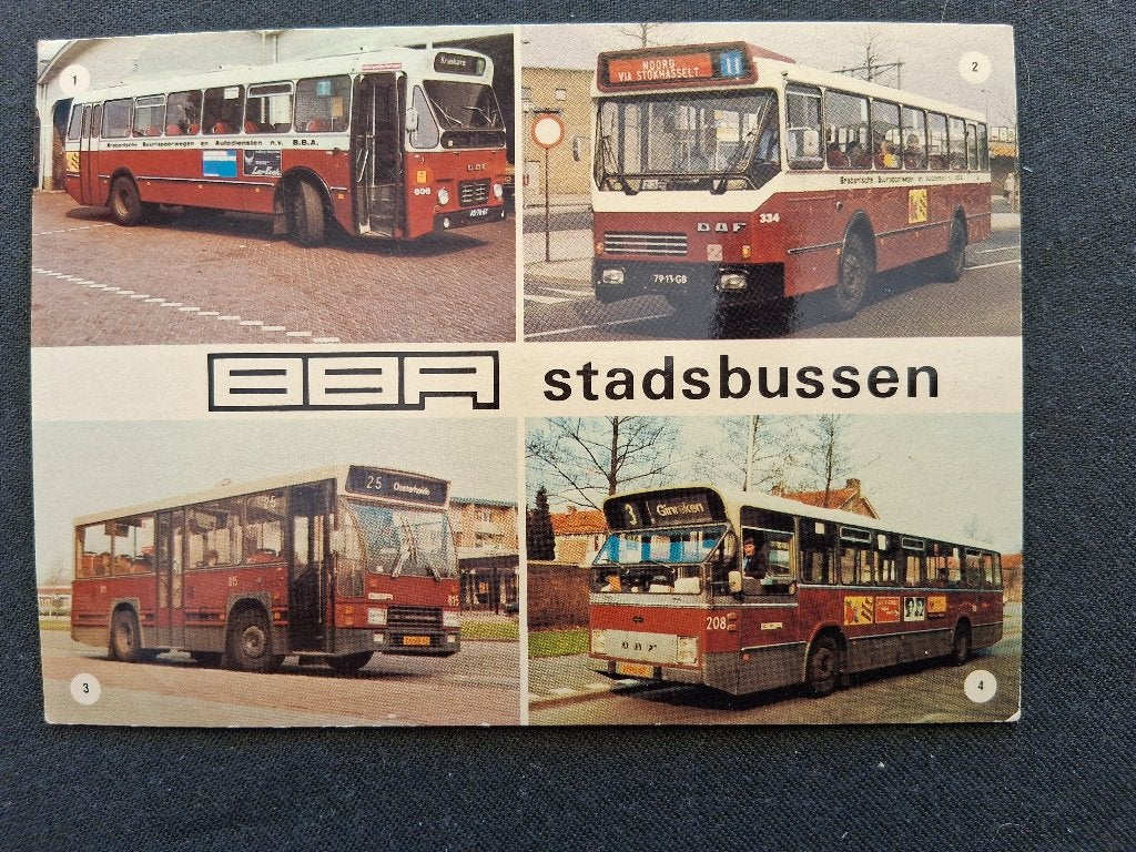 ansichtkaart BBA Stadsbussen 1982 - ongelopen, Verzamelen, Ophalen of Verzenden, 1980 tot heden, Ongelopen, Voertuig
