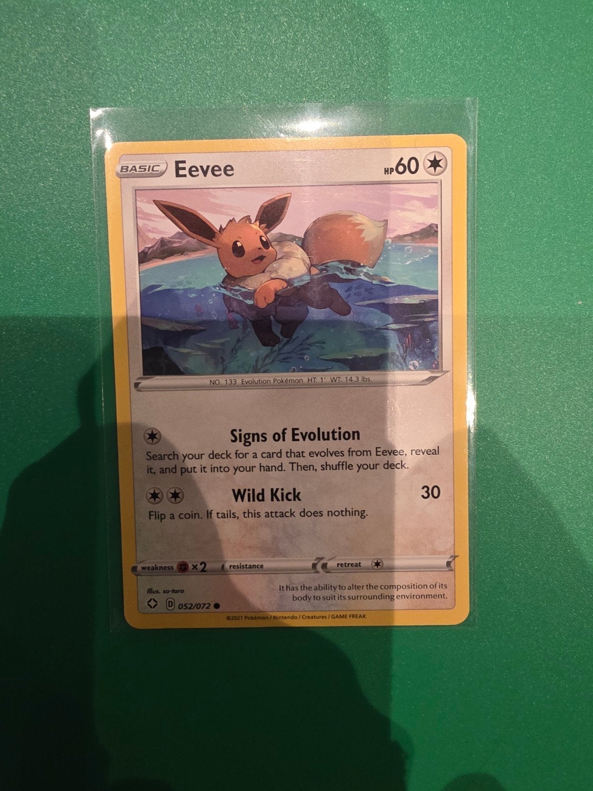 Eevee 052/072, Ophalen of Verzenden, Zo goed als nieuw