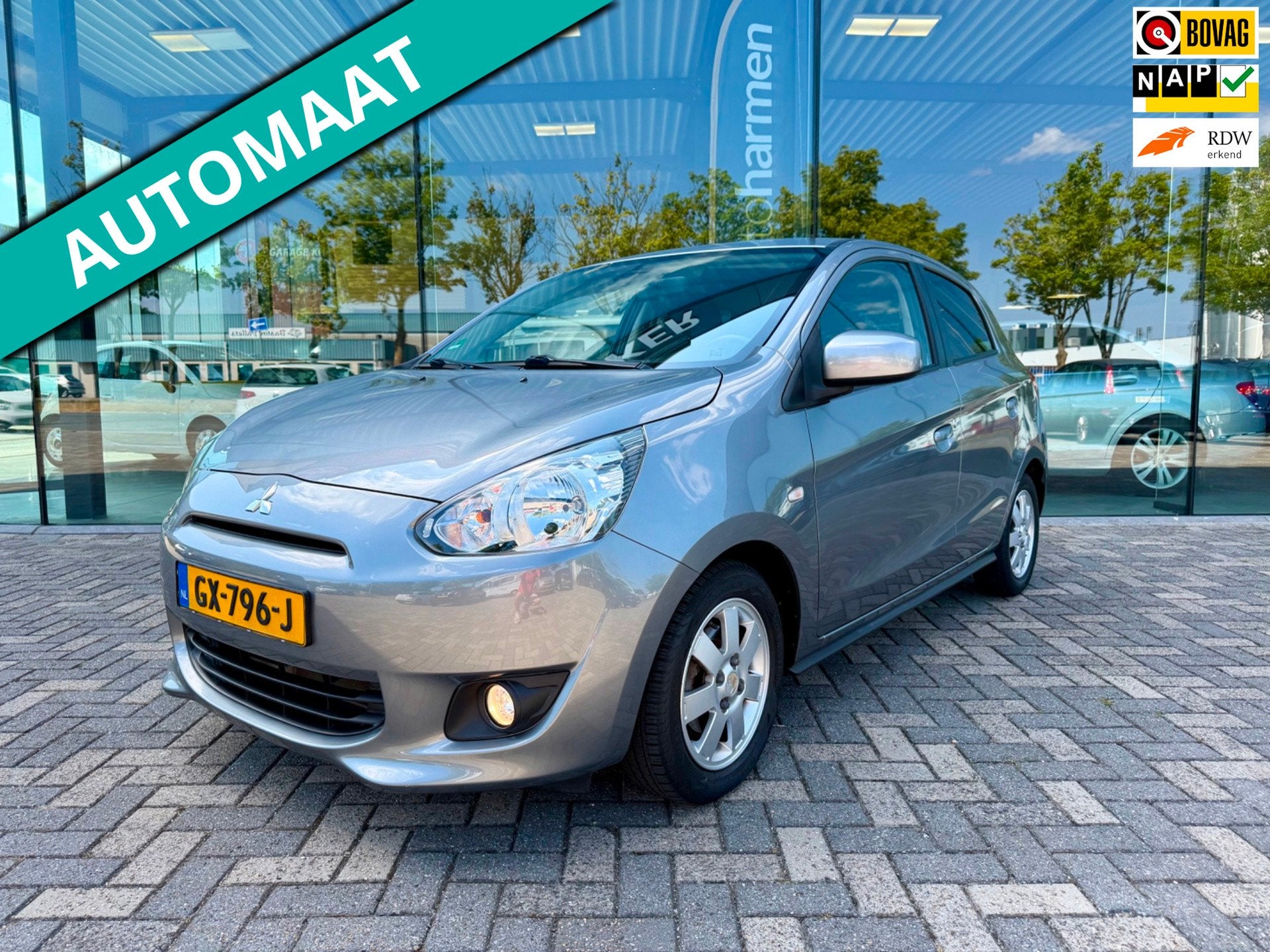Mitsubishi Space Star 1.0 automaat Bright, NAP, Climate Cont, Auto's, Stof, Gebruikt, 840 kg, Origineel Nederlands