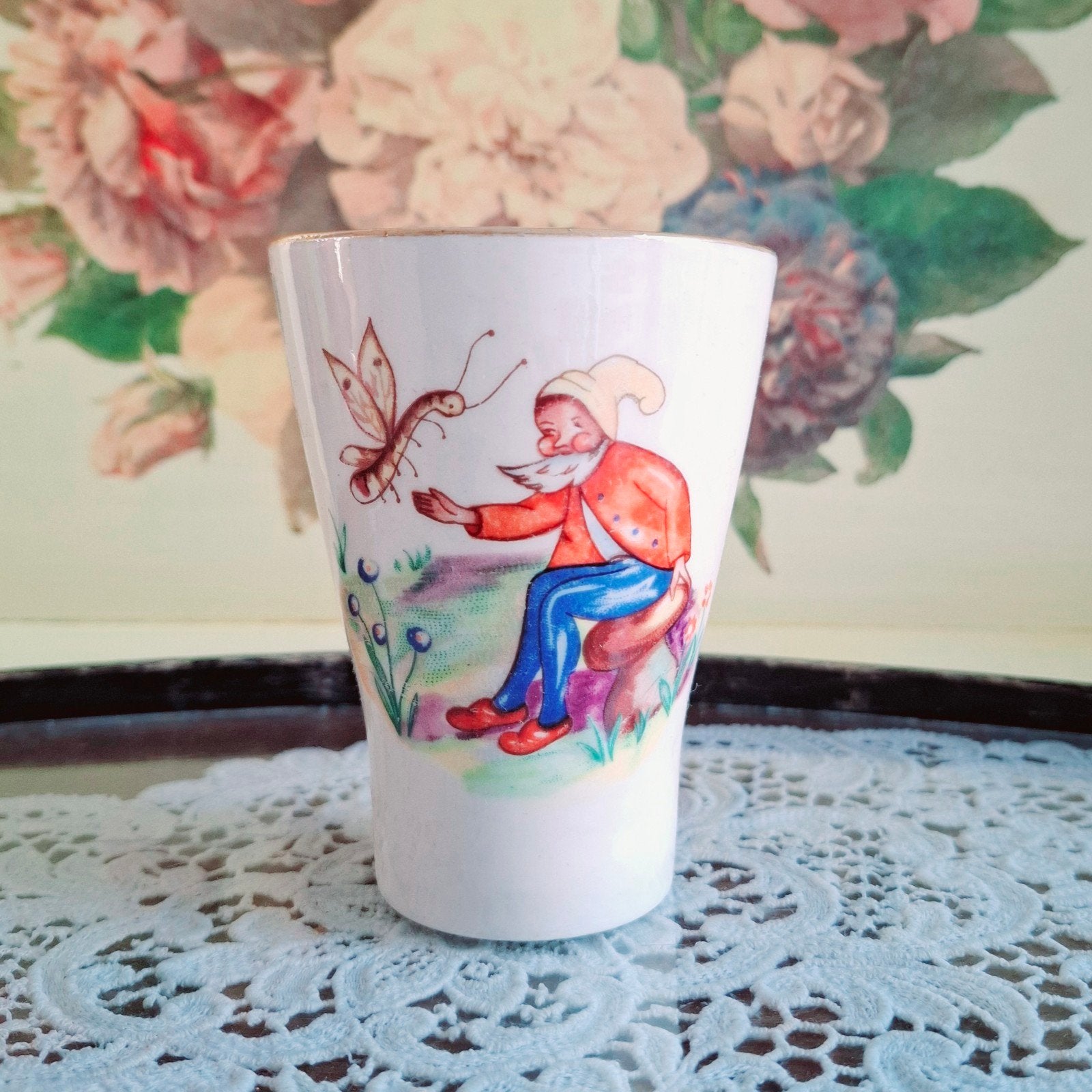 Chodziez Poland, kinderbeker met kabouter, Ophalen of Verzenden
