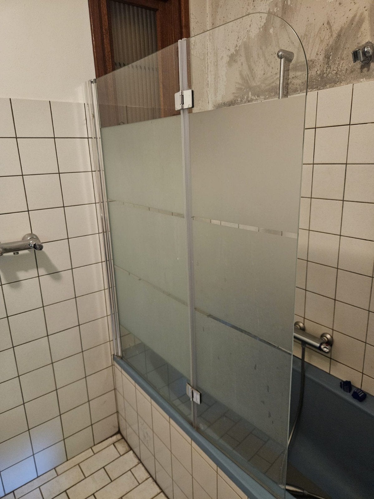 Douchescherm voor bad, gebruikt maar prima, Ophalen, Gebruikt, Met bad