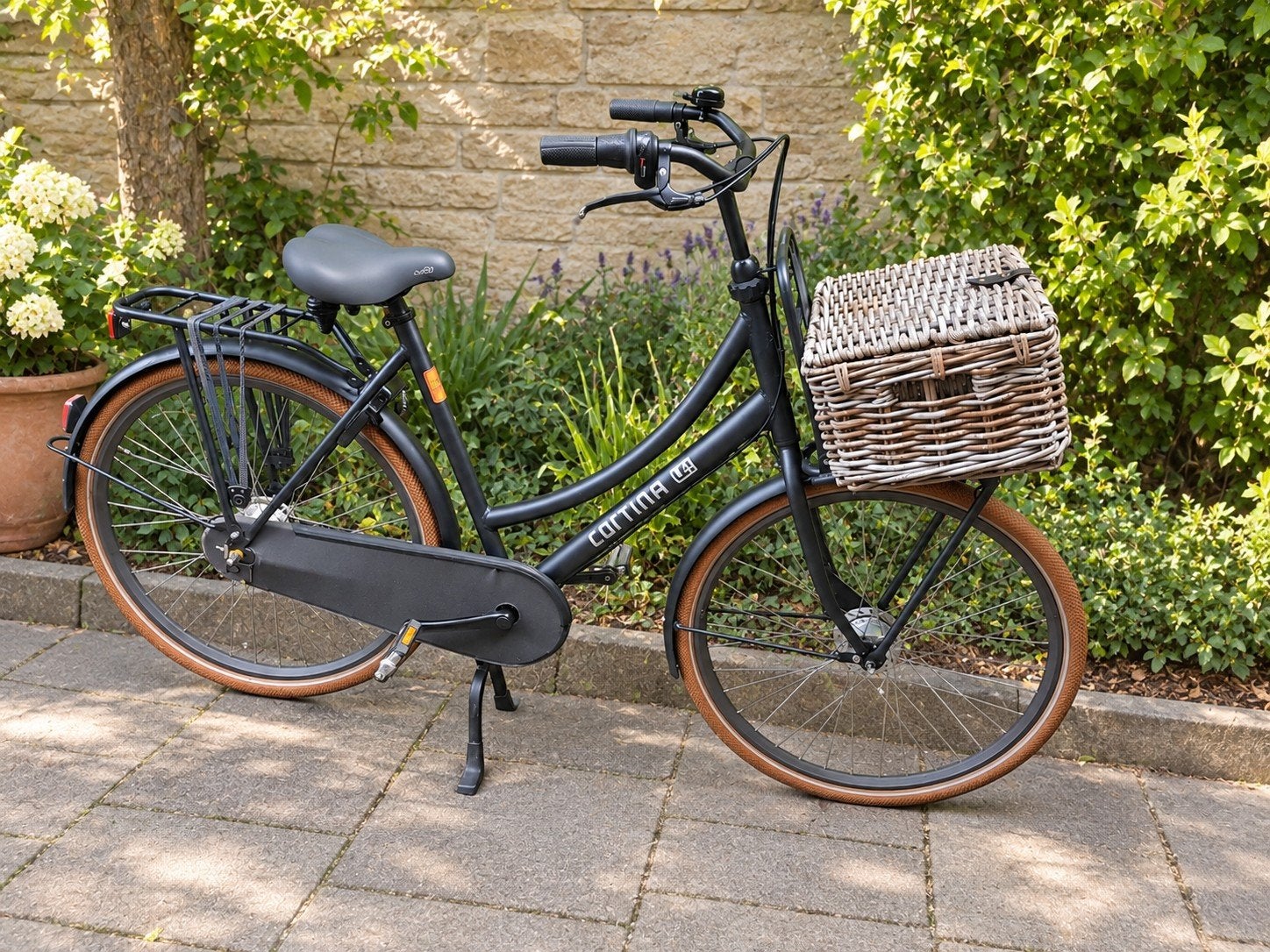 Cortina U4 Transport- 7 vers. blauw 28inch, Fietsen en Brommers, Versnellingen, 56 cm of meer, Zo goed als nieuw, Trommelrem