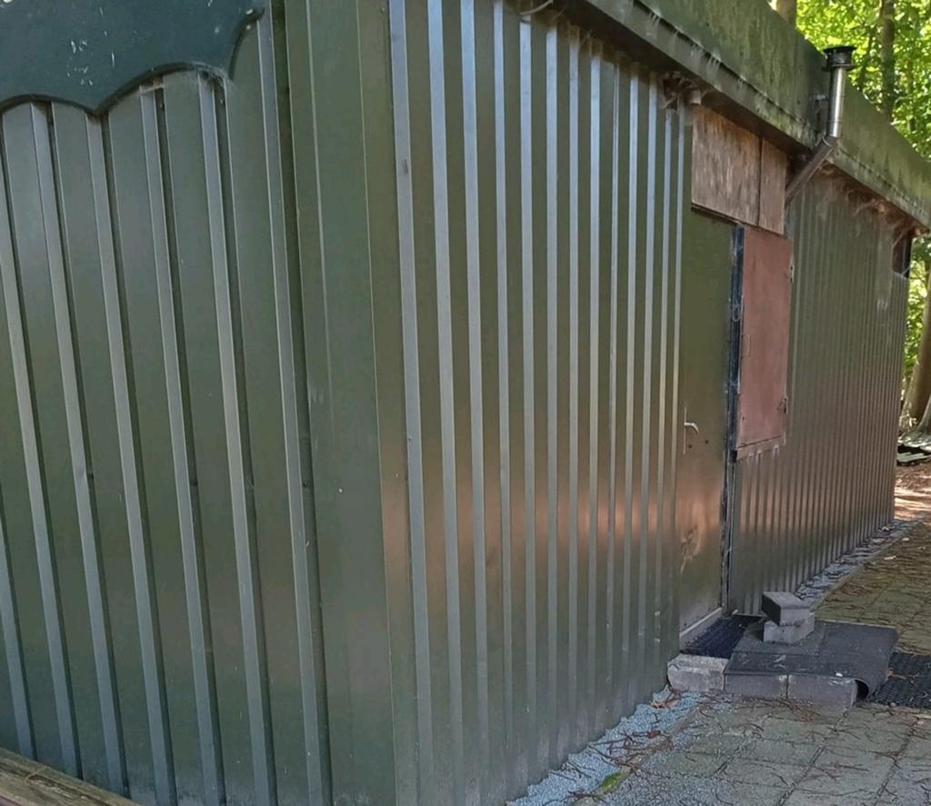 Keet kantine porta cabin bestaat uit vier delen, Ophalen, Gebruikt