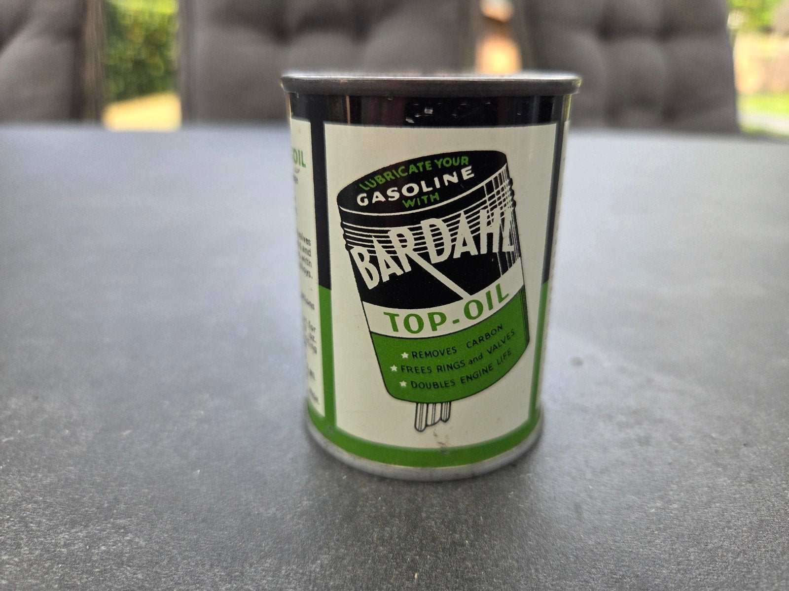 Vintage Bardahl Top-Oil blikje - Motorolie additief, Ophalen of Verzenden
